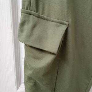 Women's Green Joggers LA + IMAGE Relaxed Fit Size Medium